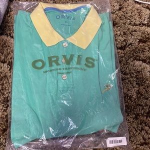 Men’s orvis XL 3 button polo shirt NEW